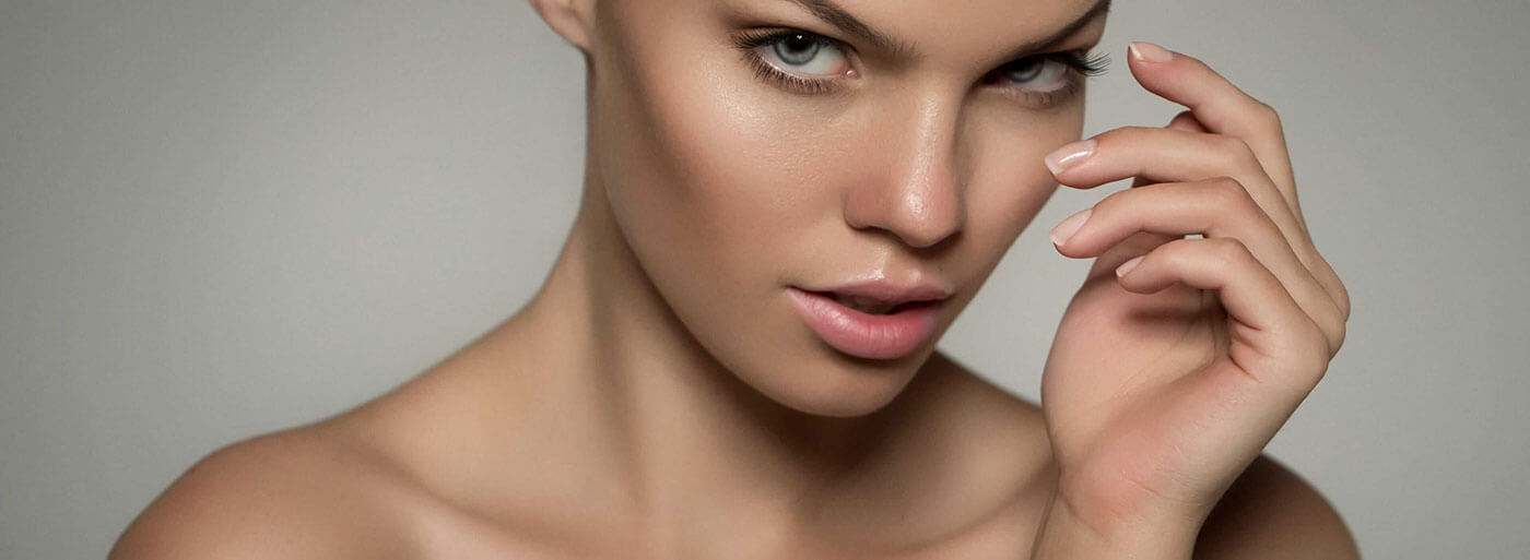 Woman with serious expression on her face